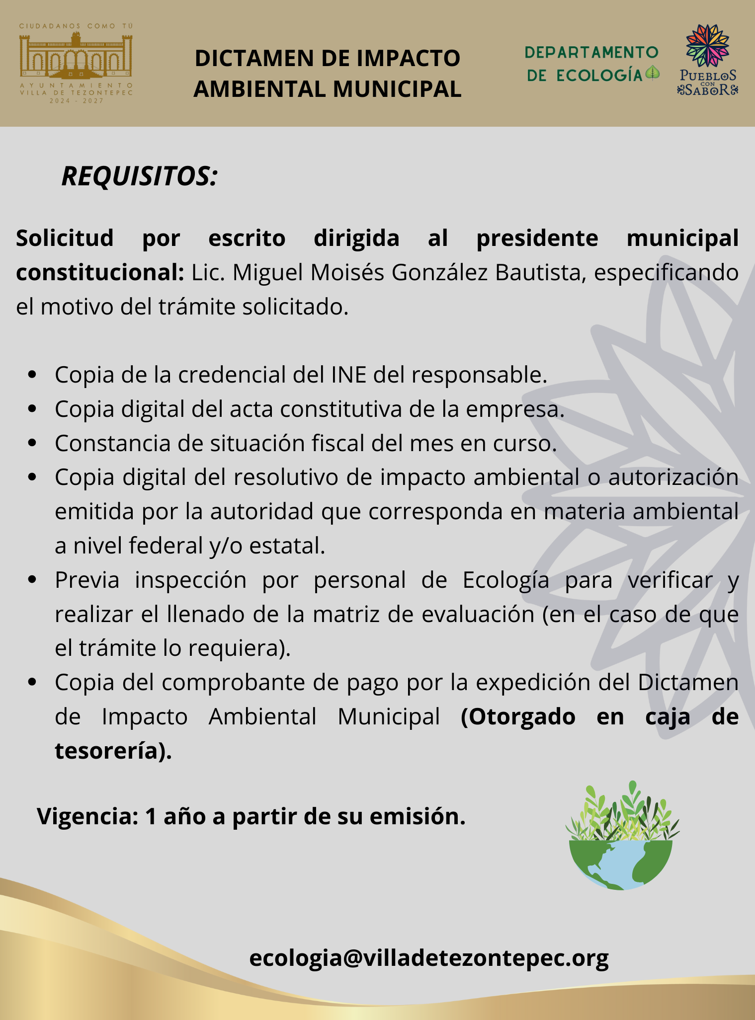 Vista previa: Dictamen de impacto ambiental municipal